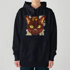 トロ箱戦隊本部の甘党宣言 黒猫さん Heavyweight Hoodie