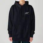 my.riceのパーカー白ロゴ Heavyweight Hoodie