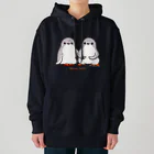 ヤママユ(ヤママユ・ペンギイナ)のふたごのジェンツーペンギン(ロゴあり) Heavyweight Hoodie