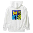 withCatsの裏の路地でウヒャウヒャ笑う猫2匹 Heavyweight Hoodie