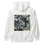 田中黄色水晶の青いにぎやかコラージュ Heavyweight Hoodie