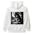 猫は癒やしの毛づくろい猫 Heavyweight Hoodie