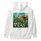 AQUAMETAVERSEのお花畑に囲まれる猫ちゃんと私 アメジスト 2846 Heavyweight Hoodie