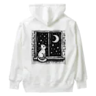 キキの夜空を眺める白猫 Heavyweight Hoodie