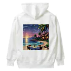 Paradise ExploreのMoonlit Palm Haven Heavyweight Hoodie