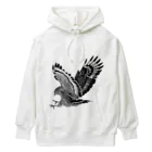 WILDBIRD GOODS SHOPのカンムリワシ・モノクロ Heavyweight Hoodie