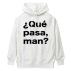 TシャツジャパンSUZURI店🇯🇵の¿Qué pasa,man?（ケパサメン）黒文字 Heavyweight Hoodie