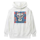 A31eの狛猫のミケ「はーとびーと」 Heavyweight Hoodie