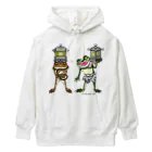 もむのふの爬虫類グッズやさんの龍燈鬼・天燈鬼コンビプリント Heavyweight Hoodie