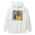 猫のイラスト屋さんのChahideyasuc　hareame Heavyweight Hoodie