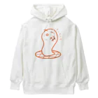 はっちゃんのおばけのブクボー　「もっちーり」オレンジ Heavyweight Hoodie