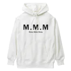 MoneyMakesMoneyのMoneyMakesMoney initial logo black ヘビーウェイトパーカー