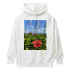 Ripples沖縄レジンアートの沖縄の海とハイビスカス Heavyweight Hoodie