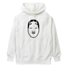 QUQU_WORKSの能面 ブラック Heavyweight Hoodie