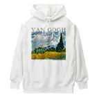 MUGEN ARTのゴッホ　糸杉のある麦畑　Wheat Field with Cypresses Heavyweight Hoodie