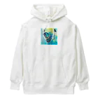 CCCHEART のbutterfly×Blue green Heavyweight Hoodie