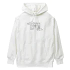 温泉グッズ@ブーさんとキリンの生活のお風呂天国（ブラック） Heavyweight Hoodie