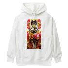 ukeroのフラワーキャット077 Heavyweight Hoodie