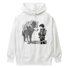 桜音ことこ企画の雪原の少年とオオカミ Heavyweight Hoodie