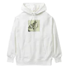 コハクのカーテンレールから見下ろすコハク Heavyweight Hoodie