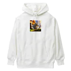 幸せアートワールドの可愛いハムスターの冒険 Heavyweight Hoodie