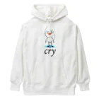 chicodeza by suzuriの泣いている人 Heavyweight Hoodie