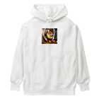 kpop大好き！のかわいい猫のイラストグッズ Heavyweight Hoodie