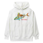 ニャンウィズのアニキのお魚ゲットだぜ 海version Heavyweight Hoodie