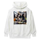 デザインウェアハウスちひろのハチワレにゃんこ Heavyweight Hoodie