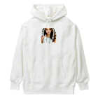 みやこのオリジナルショップの褐色肌のAI美少女のオリジナルグッズ Heavyweight Hoodie