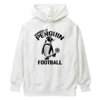 map5（マップファイブ）デザイン・ライセンス・ストック　のペンギン・サッカー・PENGIN・イラスト・デザイン・Tシャツ・アニマル・フンボルトペンギン・スポーツ・動物・アイテム・グッズ・FOOTBALL Heavyweight Hoodie