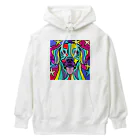 nakagawa-kikakuの奇抜なアート風の可愛い犬のグッズ Heavyweight Hoodie