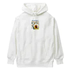 kazu_gの季節外れの雪の中のに咲く、季節外れのヒマワリ Heavyweight Hoodie