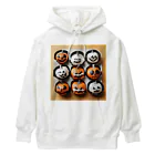 オクさんのBuzzショップのハロウィンお菓子なキャラクターズ Heavyweight Hoodie