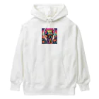 チワワ愛好家ショップの紅染まる空☆チワワがお花と夕暮れを楽しむ Heavyweight Hoodie