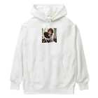 フウマショプの少女と愛犬 Heavyweight Hoodie