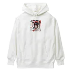 ワンダーワールド・ワンストップの巫女服を着た綺麗なポニーテール女性のグッズ Heavyweight Hoodie