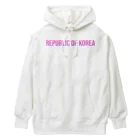 ON NOtEの韓国 ロゴピンク Heavyweight Hoodie