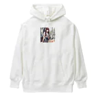 ワンダーワールド・ワンストップのロングヘアのかわいい女性のグッズ Heavyweight Hoodie