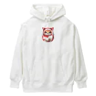 可愛い猫ちゃんの開運ダルマ猫ちゃん Heavyweight Hoodie