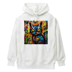 Hayate Kawakami オリジナルのサイバーパンク猫 Heavyweight Hoodie