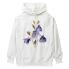 Atelier Petrichor Forestのキキョウ Chinese bellflower ヘビーウェイトパーカー