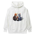 Mysterious animal shopのカップル猫 Heavyweight Hoodie