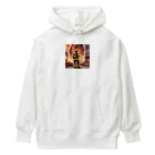 もふもふの火災現場の勇敢な消防士のグッズ Heavyweight Hoodie