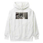 OKEN-11の猫グッズ　モノクロ写真　クラシック Heavyweight Hoodie