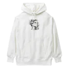 moribouの髪をかき上げる女性アートグッズ Heavyweight Hoodie