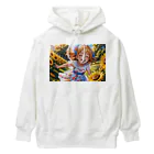 poketuのかわいい少女のイラストグッズ Heavyweight Hoodie