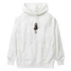 infinexus_dsgnのちびキャラ少女（Silver hair） Heavyweight Hoodie