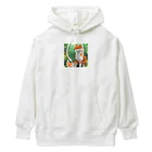 AIワクワクのイラストのきつね Heavyweight Hoodie