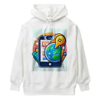 ワンダーワールド・ワンストップのスマホとユニークなキャラクター Heavyweight Hoodie